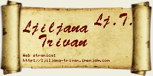 Ljiljana Trivan vizit kartica